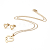 304 Stainless Steel Jewelry Sets SJEW-D094-04G-2