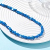 Dyed Natural Freshwater Shell Nuggets Beaded Necklaces NJEW-JN05580-03-3