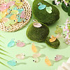 60Pcs 6 Colors Luminous Resin Flamingo Shape Display Ornaments DJEW-CA0001-53-5