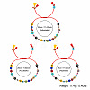Handmade Lampwork Evil Eye Braid Bead Bracelet Sets BT5726-4