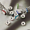 Brass Rhinestone Spacer Beads RB-TA0001-08S-10