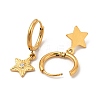 Crystal Rhinestone Star Dangle Hoop Earring & Moon Pendant Nacklace SJEW-P002-07G-3