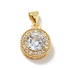 Brass Micro Pave Cubic Zirconia Pendants KK-B059-30G-1