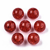Transparent Crackle Acrylic Round Beads Strands X-CCG-R002-12mm-02-2