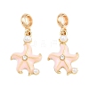 Alloy Enamel European Dangle Charms AL-CBAC2D3-01G-03-1
