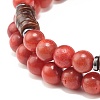 Natural & Synthetic Mixed Stone Beads Energy Stretch Bracelets Set BJEW-JB07142-9