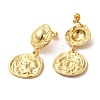 Human Shape Brass Dangle Stud Earrings EJEW-G382-13G-2