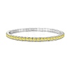 925 Sterling Silver Micro Pave Cubic Zirconia Stretch Bracelets for Women STER-D307-01P-11-1