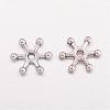 Tibetan Style Alloy Snowflake Beads X-TIBEB-S006-AS-FF-2