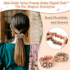 2Pcs 2 Colors Chic Solid Color French Satin Pigtail Hair Tie for Elegant Hairstyles OHAR-TA0001-10C-4