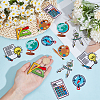 14Pcs 7 Styles Back to School Polyester Clothing Patches PATC-CY0001-54B-3