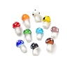 Mushroom Handmade Lampwork Beads Strands X-LAMP-R116-03-2