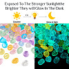 100Pcs Luminous Transparent Resin Cabochons RESI-TAC0011-79-6
