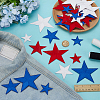 1Box Star Computerized Embroidery Polyester Cloth Iron on/Sew on Patches AJEW-FG0004-97-4
