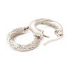 Left and Right Brass Micro Pave Cubic Zirconia Hoop Earrings EJEW-F273-08P-2