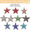 CHGCRAFT 10Pcs 10 Style Star Shape Felt Ornament Accessories DIY-CA0005-97-2