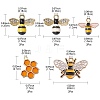 10Pcs 5 Styles Alloy Enamel Pendants ENAM-YW0003-41-3