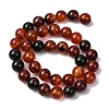Dyed Natural Agate Round Beads Strands G-E321B-10mm-02-7