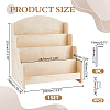 4-Tier Wood Display Riser Stands for Brochures ODIS-WH0001-94-2