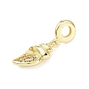 Brass Micro Pave Clear Cubic Zirconia Sea Animal European Dangle Charms LS-KK-B159-04G-04-2
