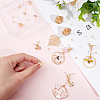 CREATCABIN 10Pcs 5 Style Brass Stud Earring Findings KK-CN0001-88-3