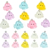 10Pcs 5 Colors Resin Pendants RESI-YW0004-82-1