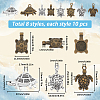 SUNNYCLUE 80Pcs 8 Style Tibetan Style Alloy Pendants FIND-SC0007-31-2