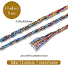 6-Ply Metallic Polyester Embroidery Floss OCOR-WH20074-01A-11-2