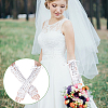 Polyester Lady Tulle Lace Oversleeve Gloves AJEW-WH0596-073A-5