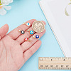 5Pcs 5 Colors Brass Enamel Charms KK-HY0004-03-3
