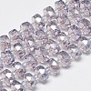 Electroplate Glass Beads Strands EGLA-Q083-8mm-A05-1