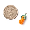 Glass Seed Beaded 3D Eggplant Pendants PALLOY-MZ00942-01-2