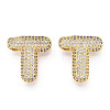 Brass Micro Pave Cubic Zirconia Pendants KK-N254-06G-T-1