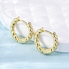 Brass Twisted Rope Chunky Hinged Huggie Hoop Earrings for Women EJEW-P196-25G-1