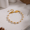 Natural Freshwater Pearl & Stainless Steel Beaded Bracelets for Women XK1851-5