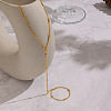 Minimalist Bamboo 304 Stainless Steel Link Ring Bracelets GG6478-4