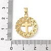 Brass Micro Pave Clear Cubic Zirconia Pendants CU-CBA09AF-14-4