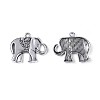 Terrestrial Animals Metal Charms Tibetan Style Alloy Pendants TIBEP-X0185-90AS-LF-3