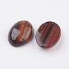 Natural Dyed & Heated Red Tiger Eye Flat Back Cabochons G-G741-22x30mm-13-2