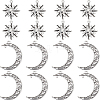 SUNNYCLUE 60Pcs 2 Style Tibetan Style Alloy Pendants TIBEP-SC0002-75-1