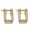 Brass Micro Pave Clear Cubic Zirconia D-Ring Anchor Shackle Clasps ZIRC-S066-051-NF-1