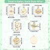 24Pcs 6 Styles Alloy Pendants FIND-SC0003-82-2
