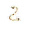 316L Surgical Stainless Steel Round Spiral Lip Rings for Woman Men WGF7124-02-1