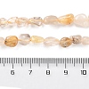 Natural Gold Rutilated Quartz Beads Strands G-P497-01C-33-5