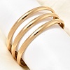 Boho 304 Stainless Steel 3-Line Cuff Bangles SA-CBA1E89-01A-G-1