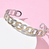 Two-tone 304 Stainless Steel Cuff Bangles BJEW-A160-02GP-2