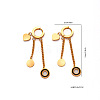 304 Stainless Steel Enamel Hoop Dangle Earrings WG4B254-01-1