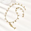 304 Stainless Steel Fish Pendant Necklaces for Women NJEW-F362-01G-1