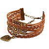 Suede Cord Knitted Multi-strand Bracelets WGDC426-02-1