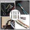 4Pcs 4 Colors Polypropylene Outdoor EDC Braid Pendant for Parachute Cord FIND-FG0003-70-6
